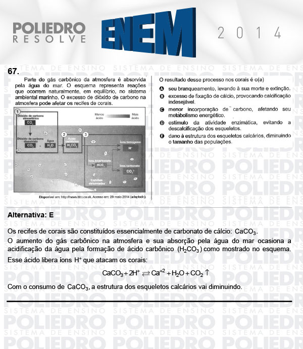 Questão 67 - Sábado (Prova Rosa) - ENEM 2014