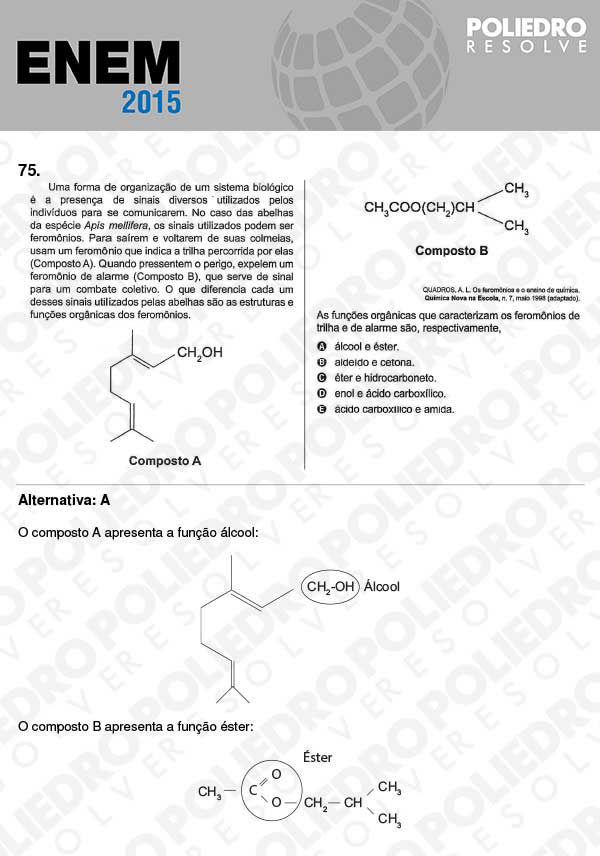Questão 75 - Sábado (Prova Branca) - ENEM 2015