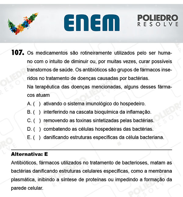 Questão 107 - 2º Dia (PROVA AMARELA) - ENEM 2017