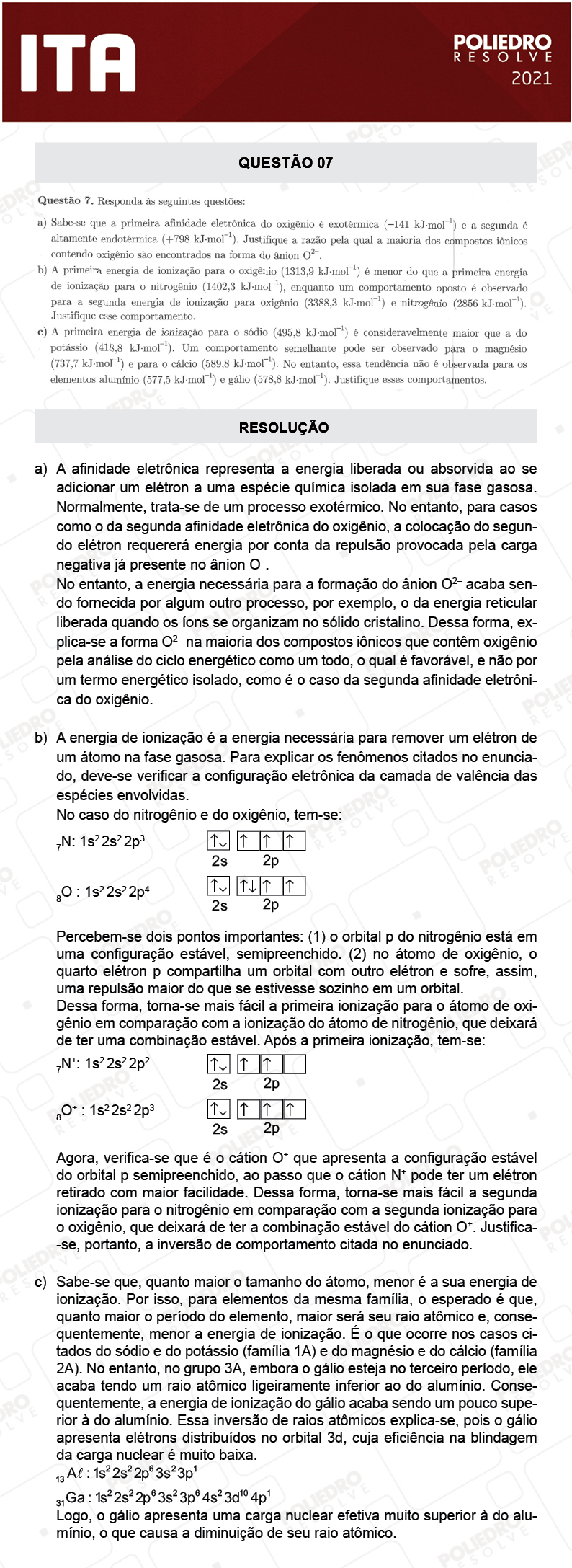 Dissertação 7 - 2ª Fase - 1º Dia - Mat/Quí - ITA 2021