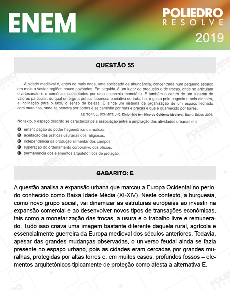 Questão 55 - 1º DIA - PROVA AMARELA - ENEM 2019