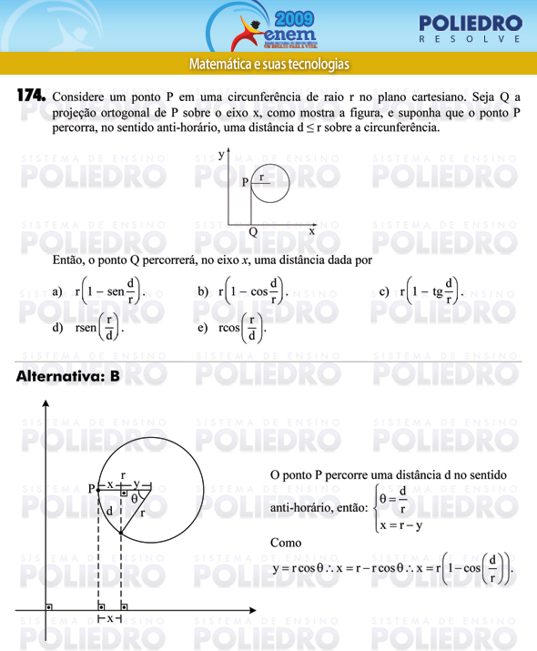 Questão 174 - Prova - ENEM 2009