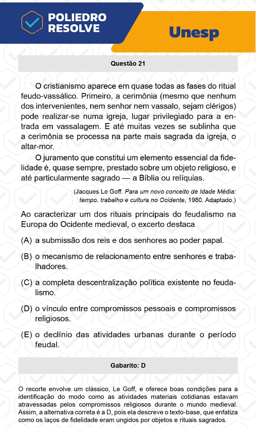 Questão 21 - 2ª Fase - UNESP 2023