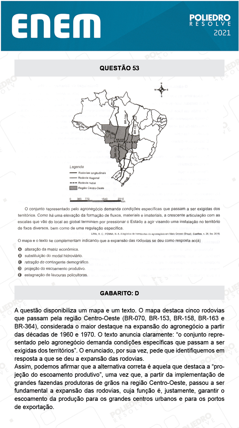 Questão 53 - 1º DIA - Prova Amarela - ENEM 2020