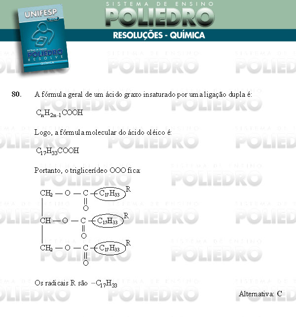 Questão 80 - Conhecimentos Gerais - UNIFESP 2008