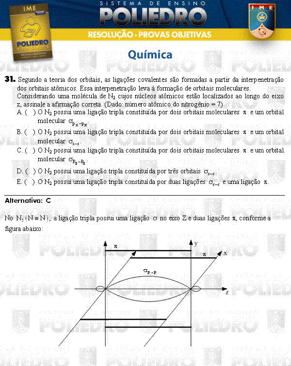 Questão 31 - Objetivas - IME 2008