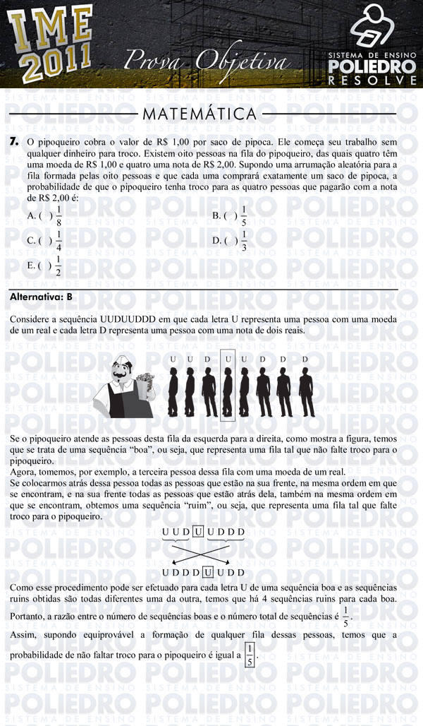 Questão 7 - Objetiva - IME 2011