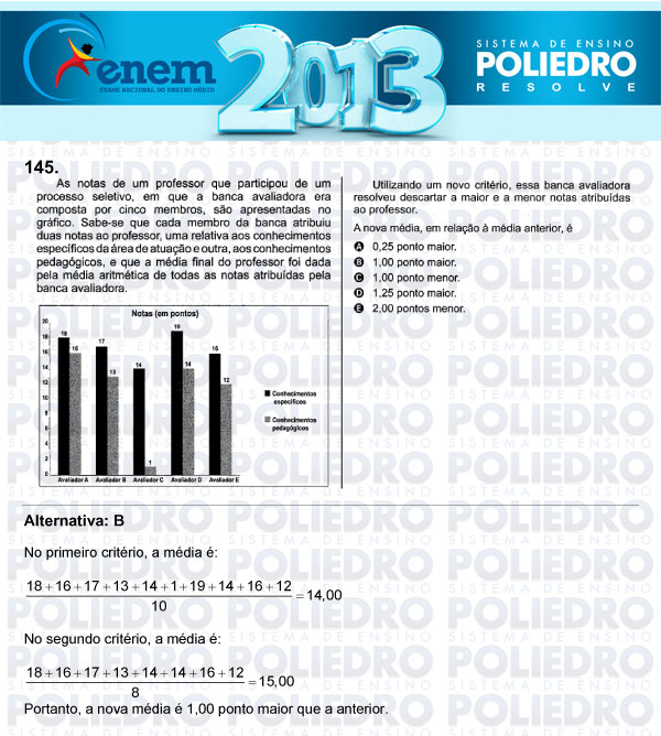 Questão 145 - Domingo (Prova Cinza) - ENEM 2013