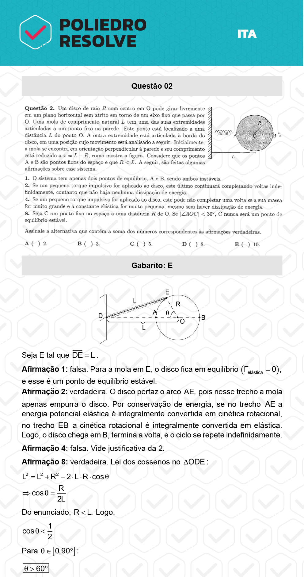 Questão 2 - 1ª Fase - ITA 2023