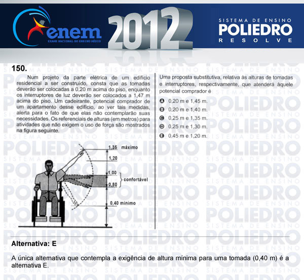 Questão 150 - Domingo (Prova rosa) - ENEM 2012