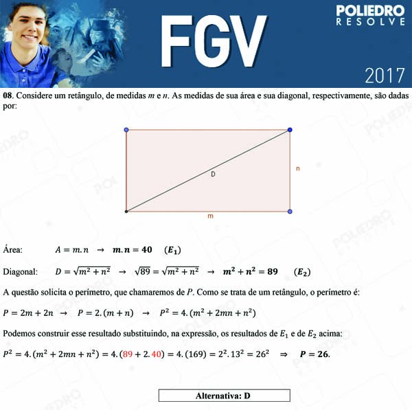 Questão 8 - Objetivas - 2017.1 - FGV 2017