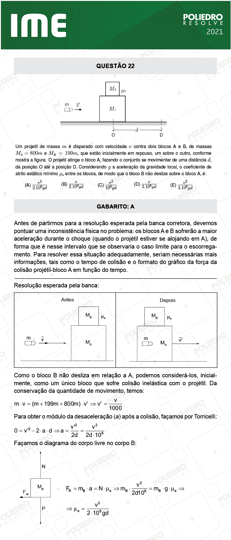 Questão 22 - 1ª FASE - IME 2021