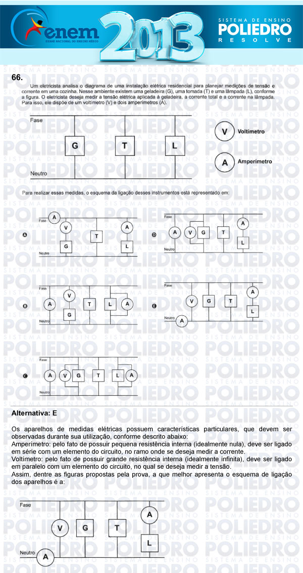 Questão 66 - Sábado (Prova Amarela) - ENEM 2013