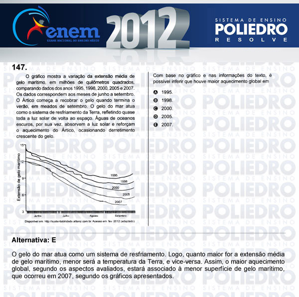 Questão 147 - Domingo (Prova rosa) - ENEM 2012