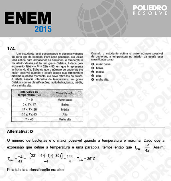 Questão 174 - Domingo (Prova Azul) - ENEM 2015