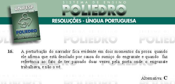 Questão 16 - Português e Inglês - UNIFESP 2008