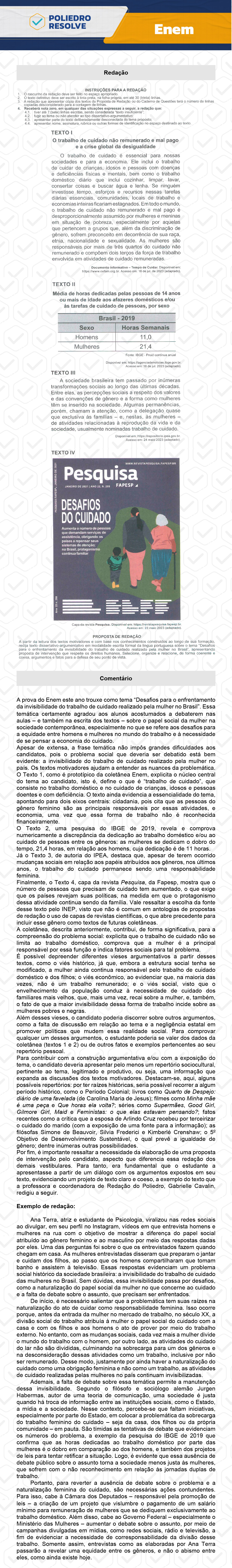 Redação - Dia 1 - Prova Amarela - Enem 2023