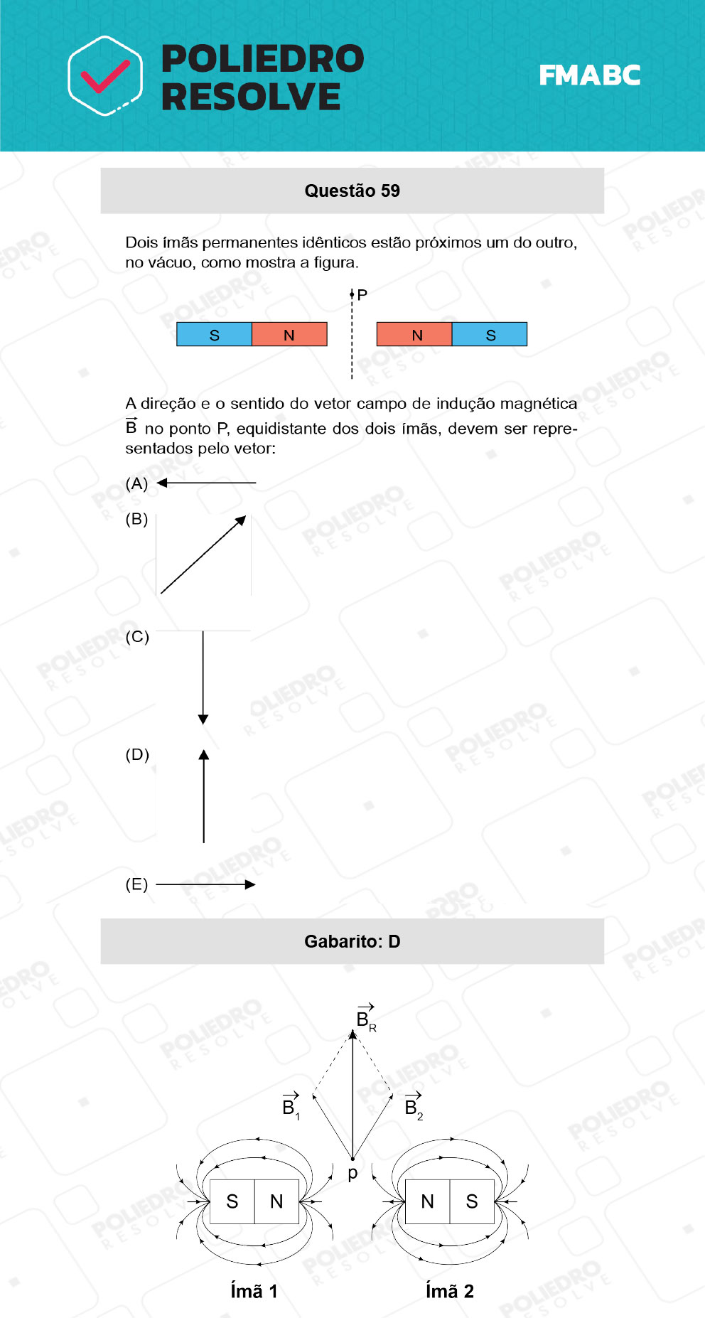 Questão 59 - Fase única - FMABC 2022