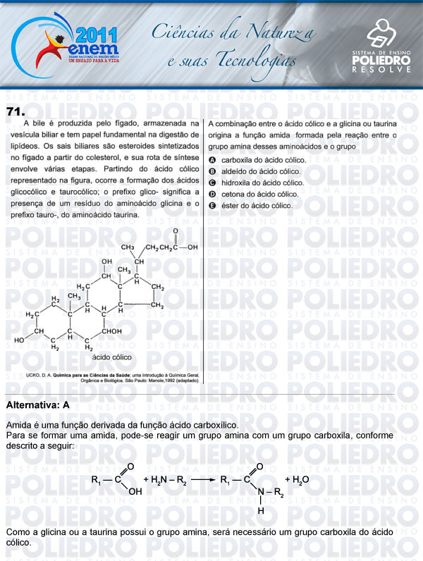 Questão 71 - Sábado (Prova rosa) - ENEM 2011