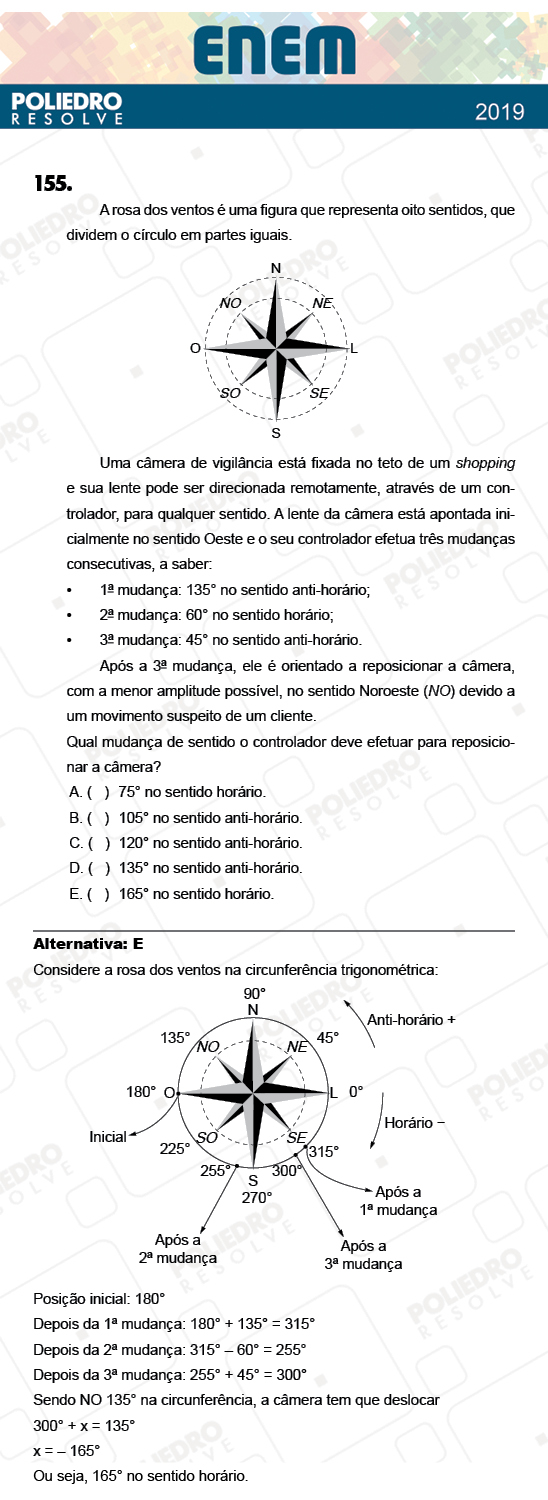 Questão 155 - 2º Dia - Prova AMARELA - ENEM 2018