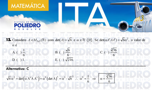 Questão 13 - Matemática - ITA 2013