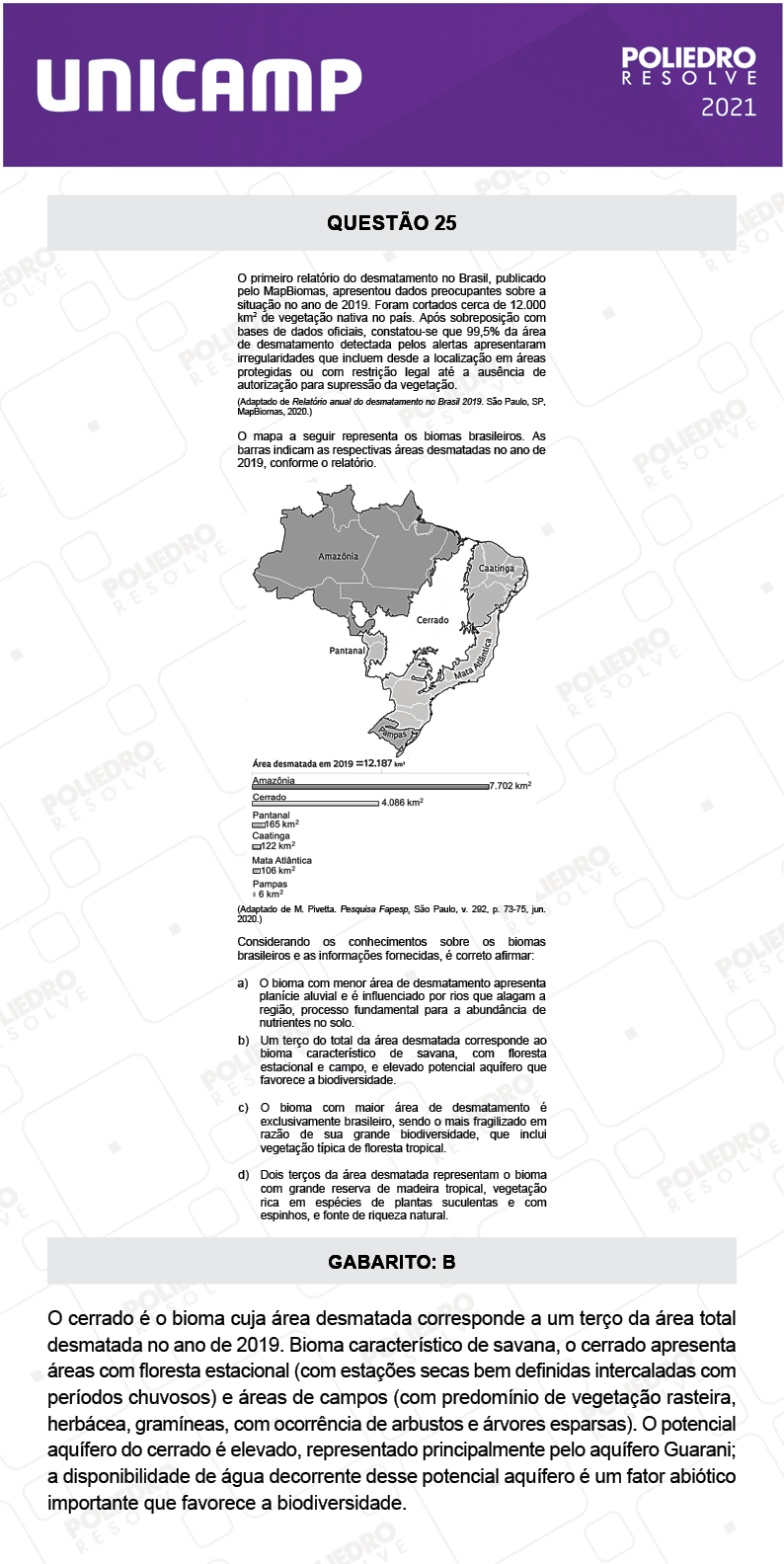 Questão 25 - 1ª Fase - 2º Dia - Q e Z - UNICAMP 2021