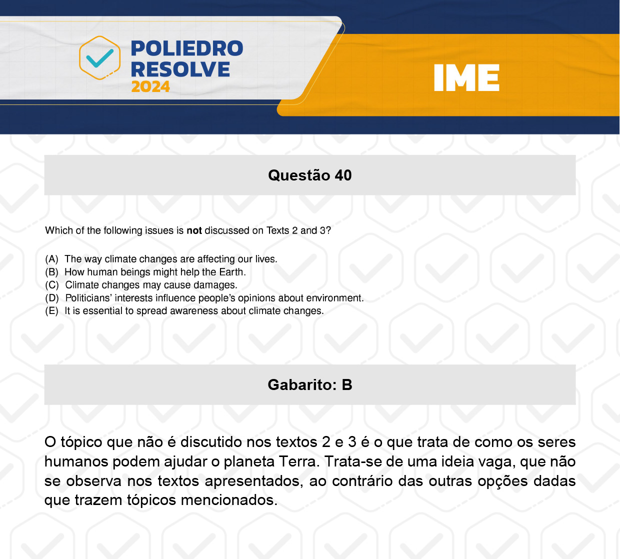 Questão 40 - 2ª Fase - 4º Dia - IME 2024