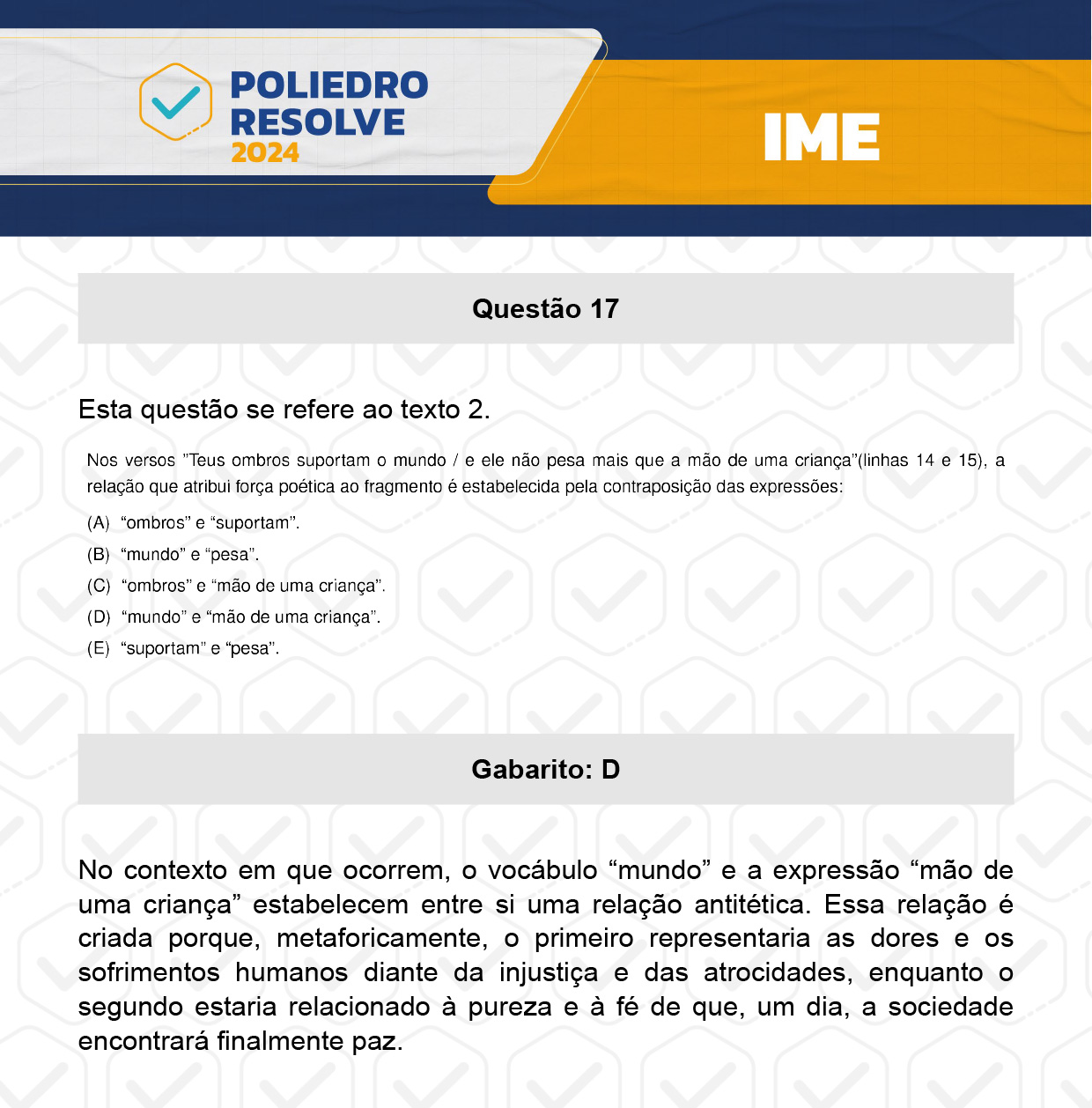 Questão 17 - 2ª Fase - 4º Dia - IME 2024