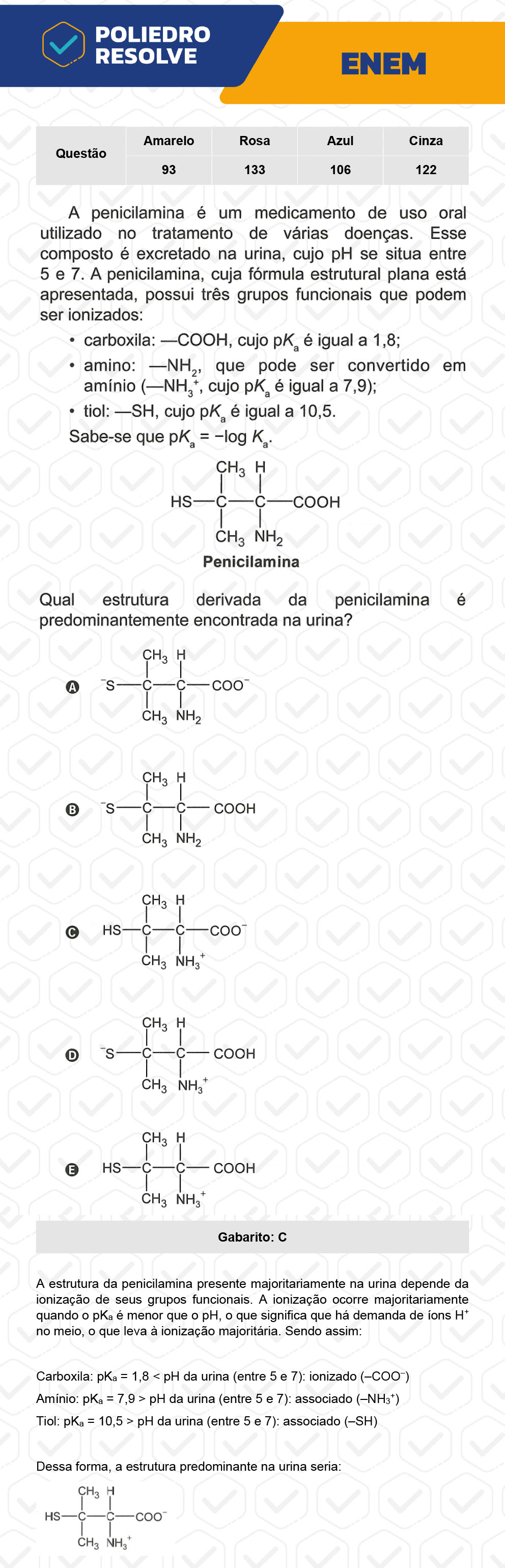 Questão 106 - 2º Dia - Prova Azul - ENEM 2022