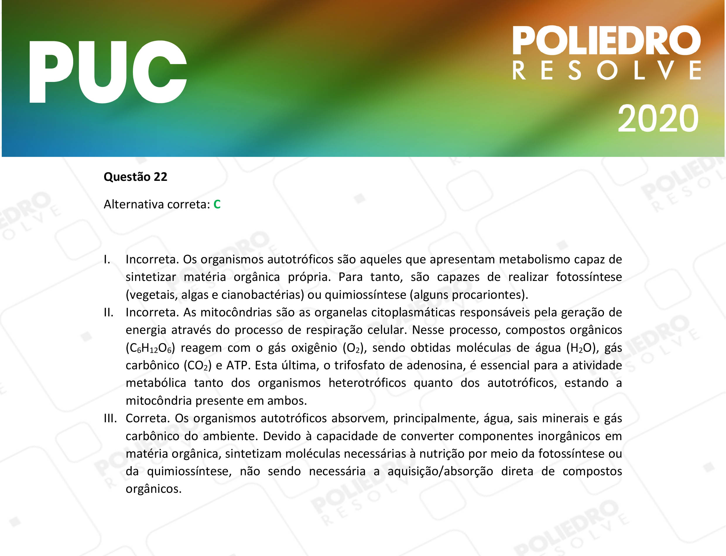 Questão 22 - 1ª Fase - PUC-Campinas 2020