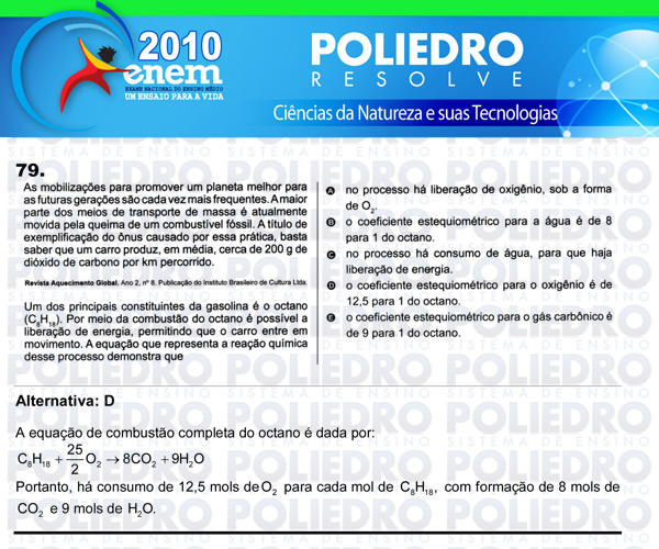 Questão 79 - Sábado (Prova azul) - ENEM 2010