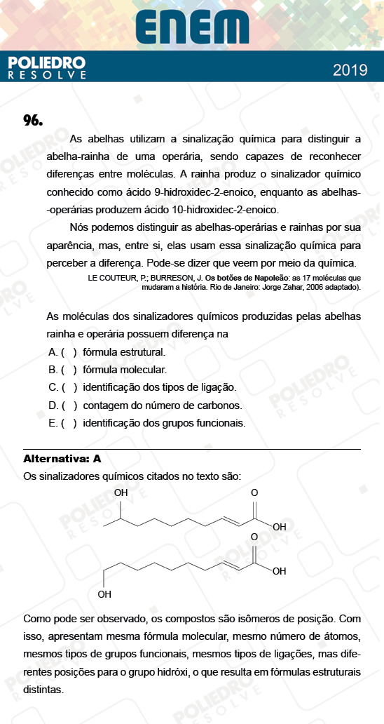 Questão 96 - 2º Dia - Prova CINZA - ENEM 2018