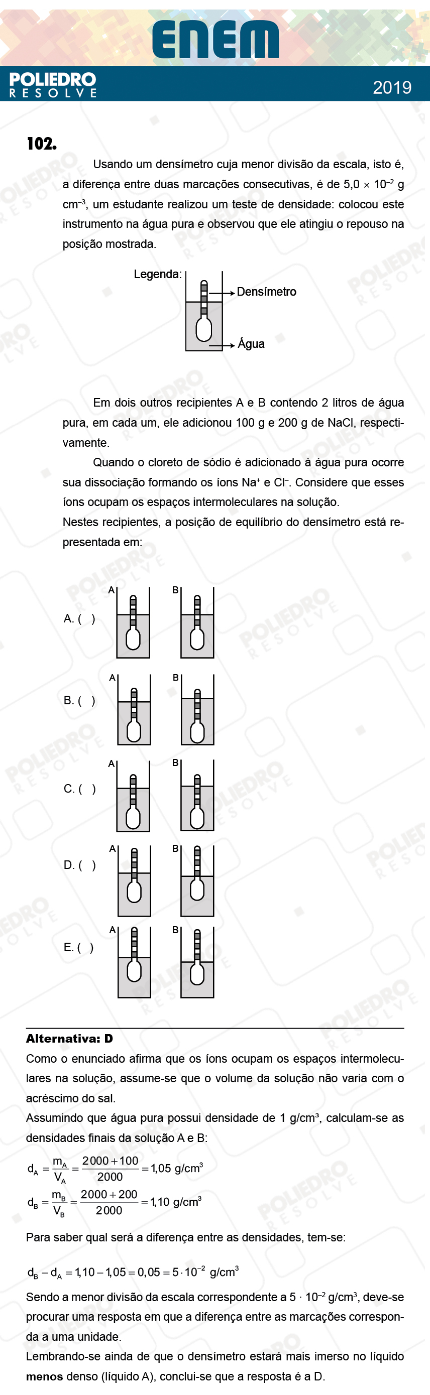 Questão 102 - 2º Dia - Prova CINZA - ENEM 2018