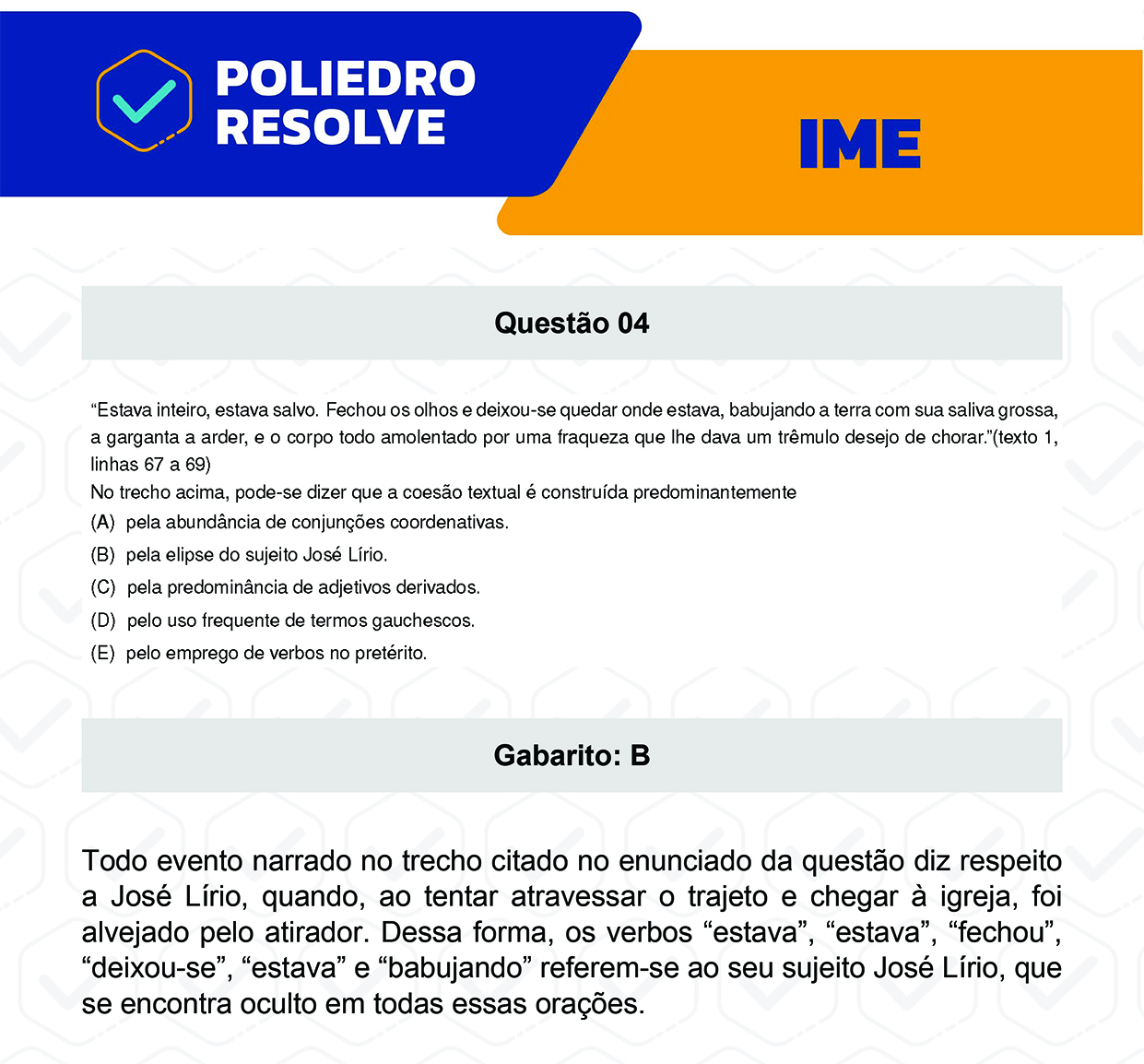 Questão 4 - 2ª Fase - Português/Inglês - IME 2023