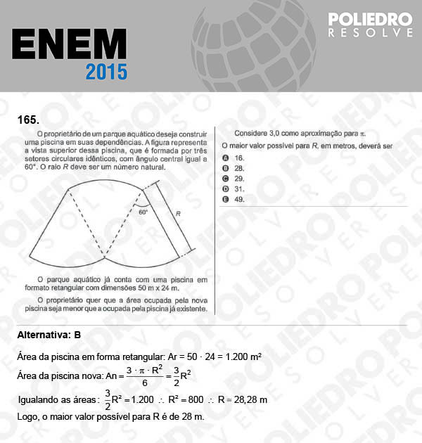 Questão 165 - Domingo (Prova Azul) - ENEM 2015