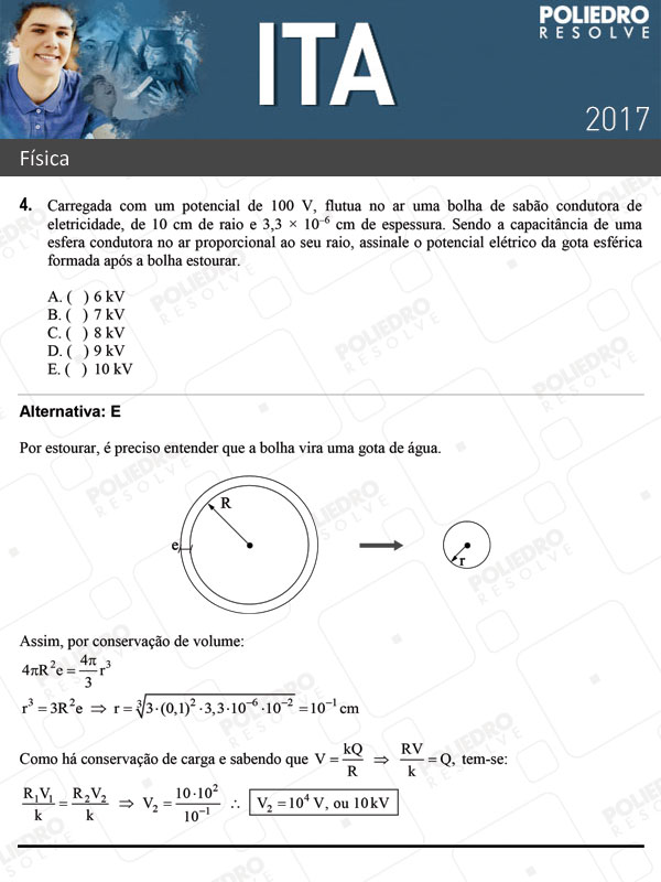 Questão 4 - Física - ITA 2017