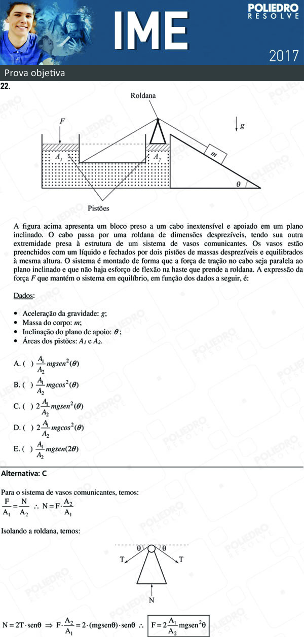 Questão 22 - 1ª Fase - Objetiva - IME 2017