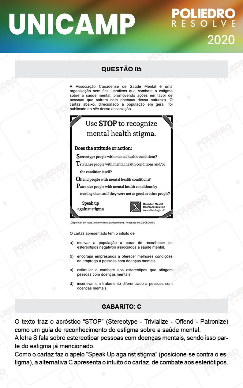 Questão 5 - 1ª Fase - Prova Q e X - UNICAMP 2020