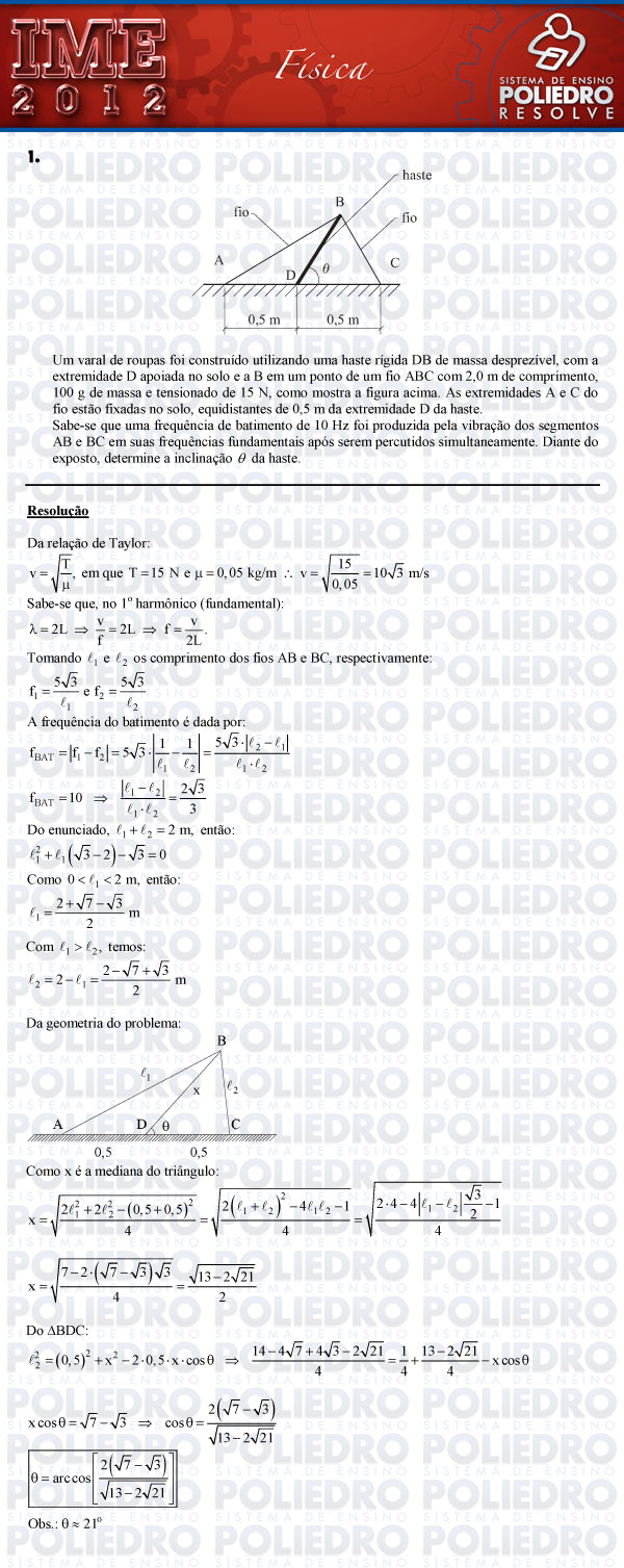 Dissertação 1 - Física - IME 2012