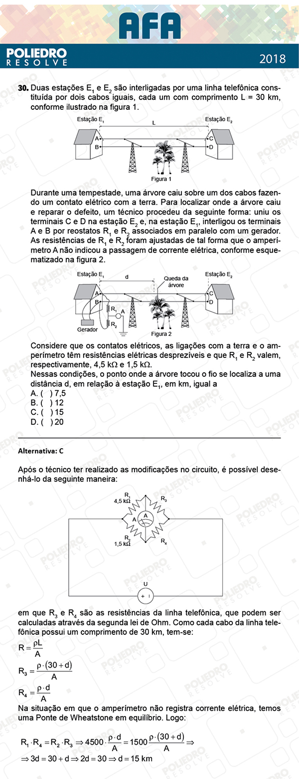 Questão 30 - Prova Modelo B - AFA 2019