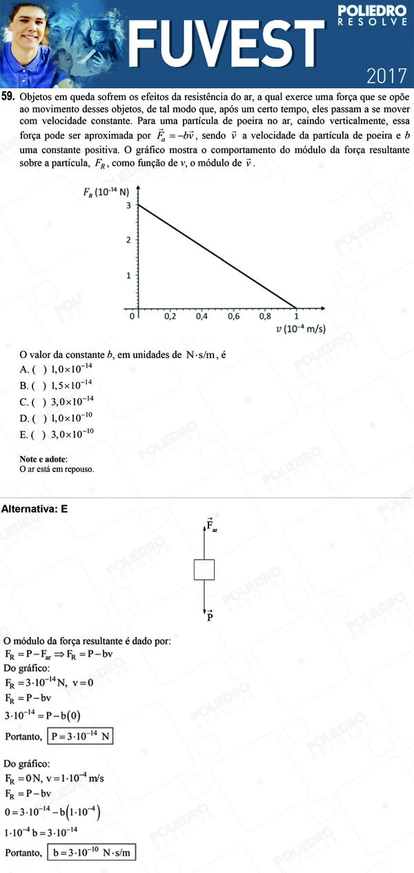 Questão 59 - 1ª Fase - FUVEST 2017
