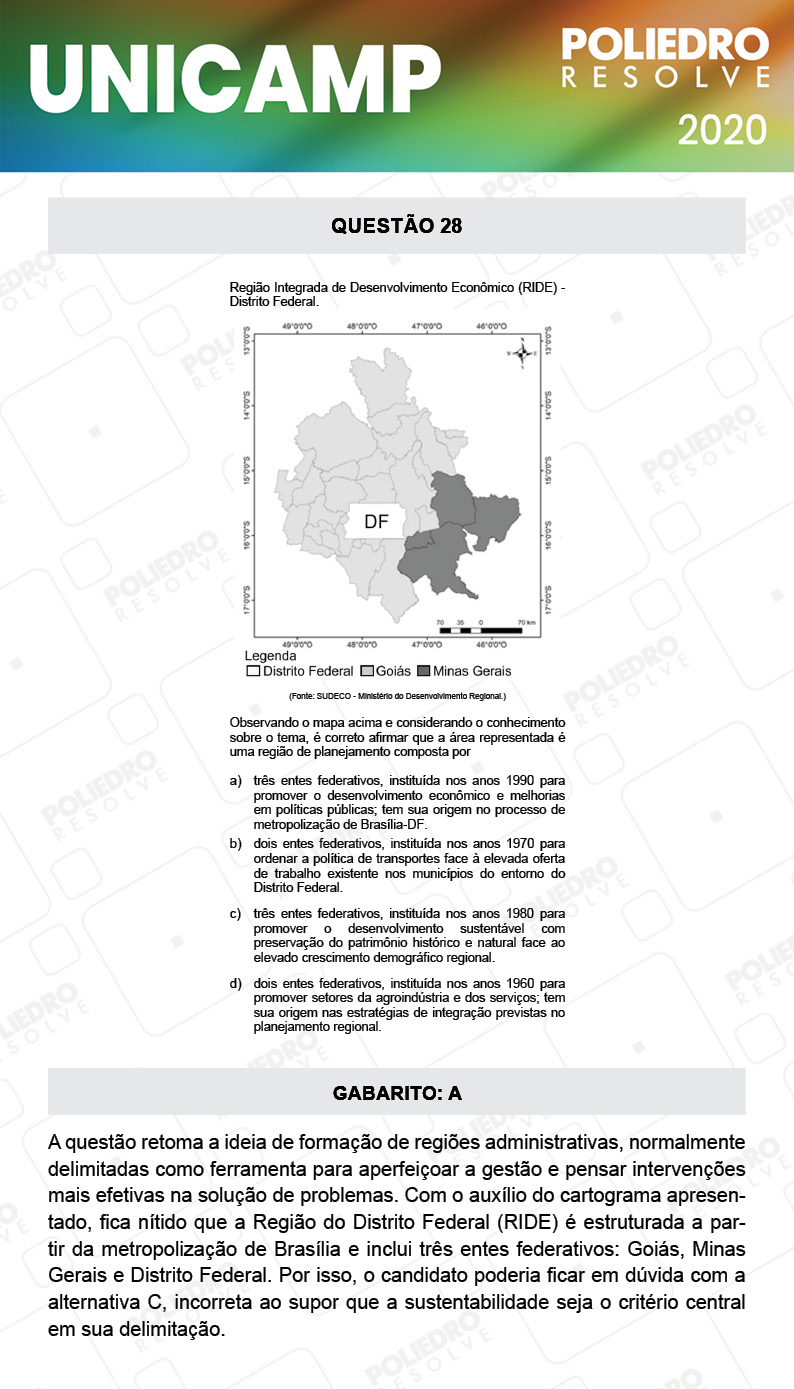 Questão 28 - 1ª Fase - Prova Q e X - UNICAMP 2020