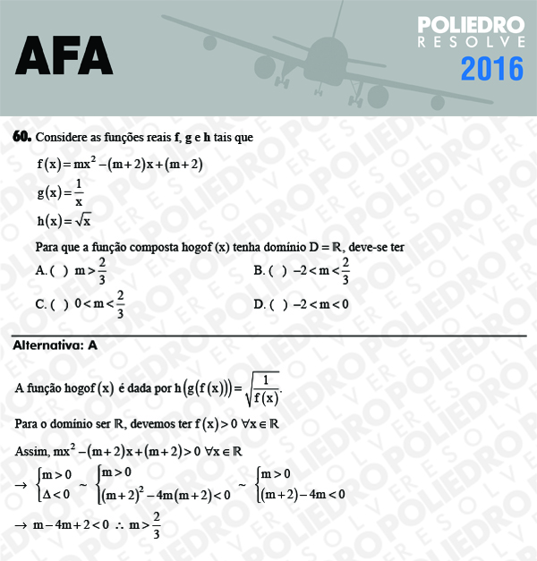 Questão 60 - Prova Modelo C - AFA 2016