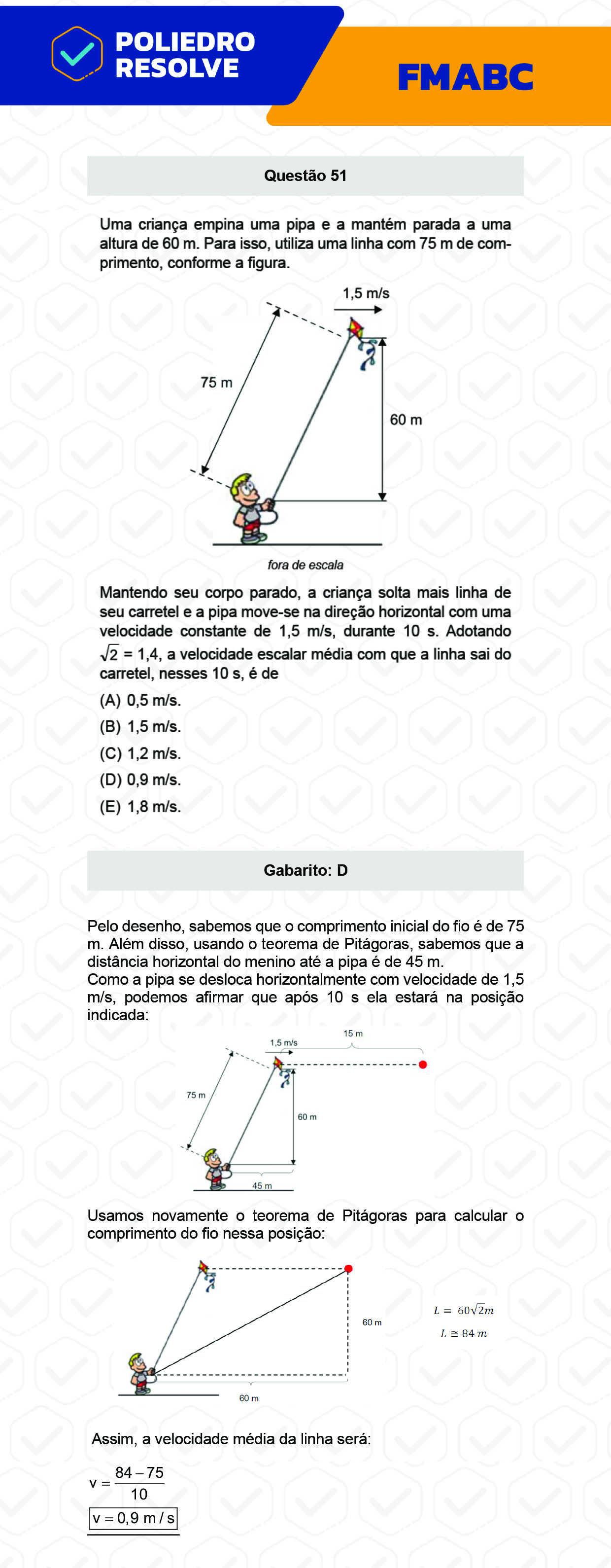 Questão 51 - Fase única - FMABC 2023