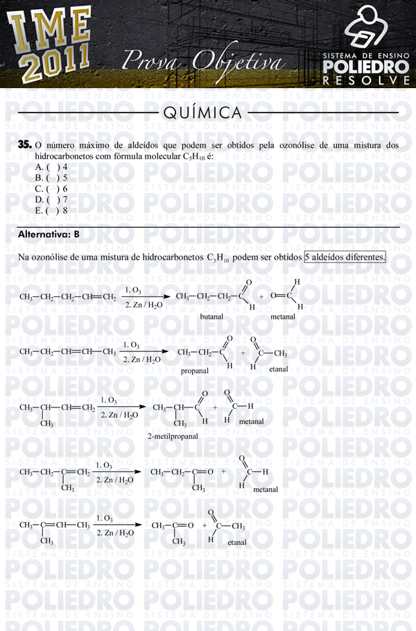 Questão 35 - Objetiva - IME 2011