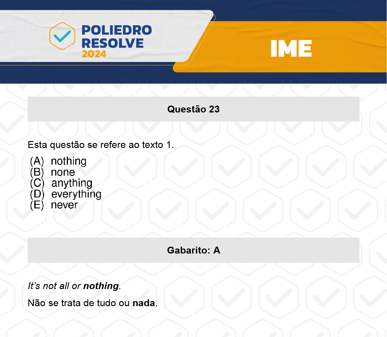 Questão 23 - 2ª Fase - 4º Dia - IME 2024