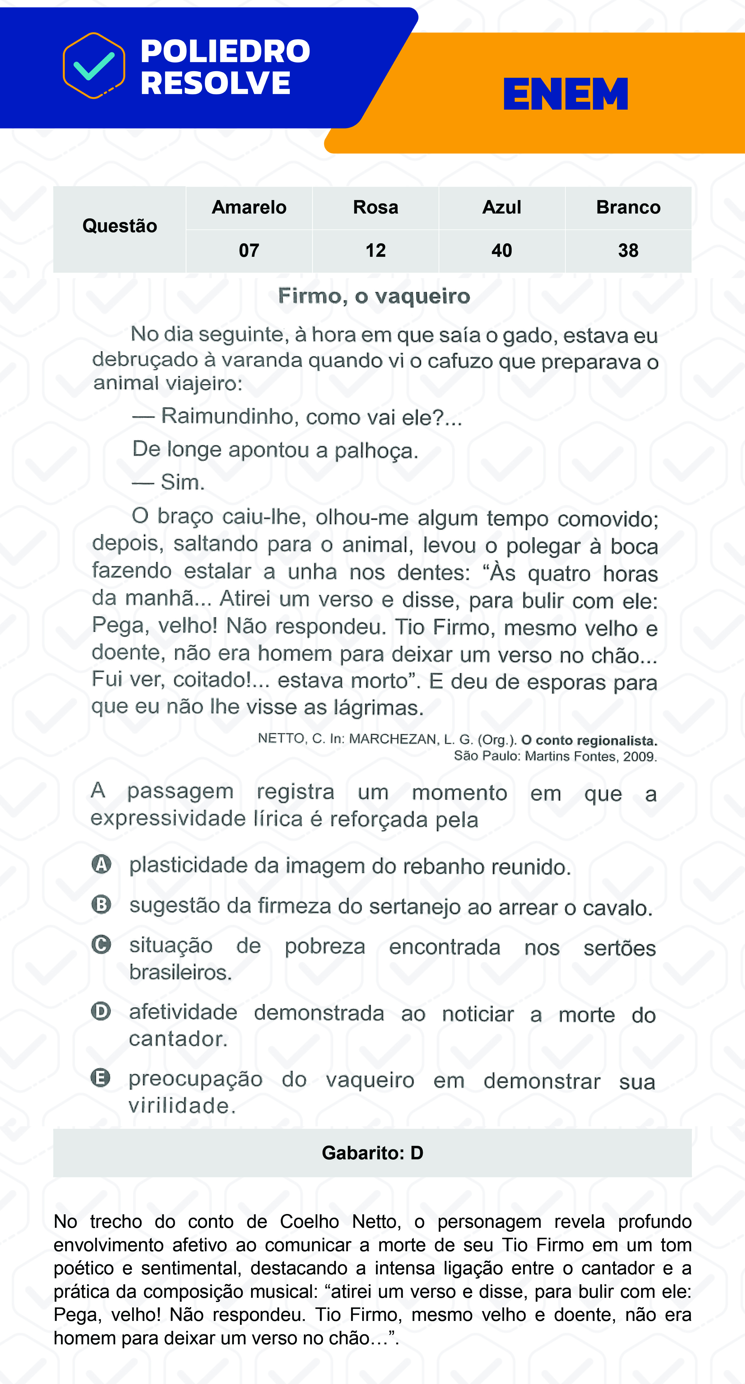 Questão 40 - 1º Dia - Prova Azul - ENEM 2022