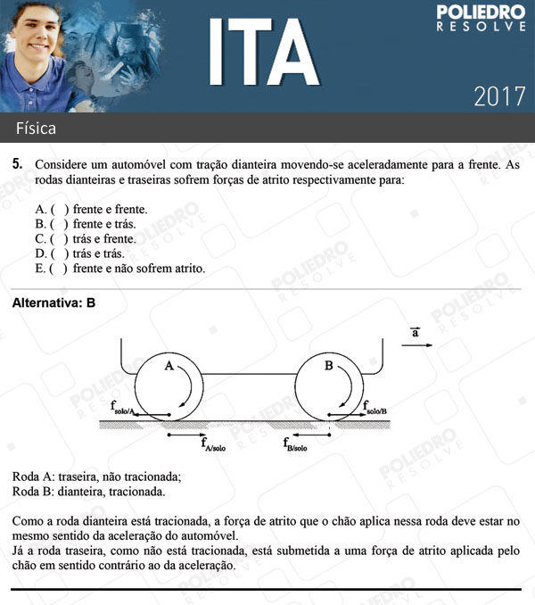 Questão 5 - Física - ITA 2017