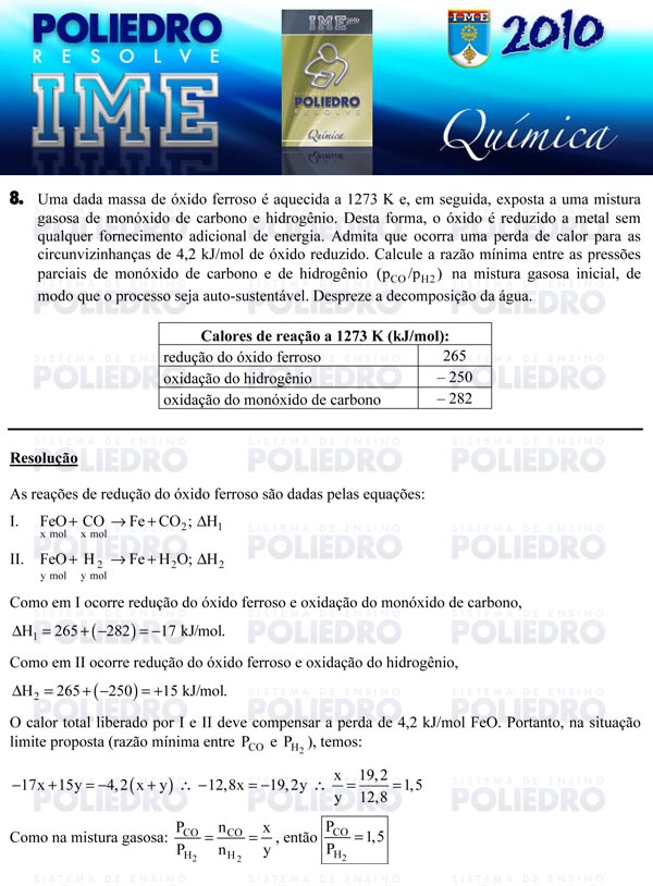 Dissertação 8 - Química - IME 2010