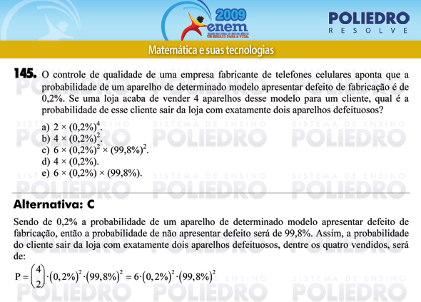 Questão 145 - Prova - ENEM 2009